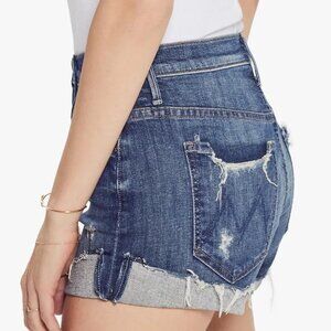 Mother High Waisted Rascal Slit Flip Chew Short